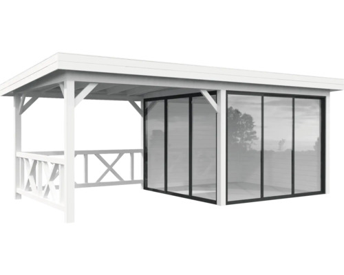 Holz Pavillon mit Schiebetüren