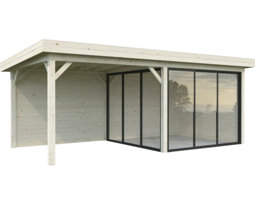 Holz Gartenhaus mit Schiebetüren