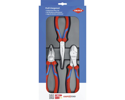 Knipex Profi Zangenset mit drei verschiedenen Zangen