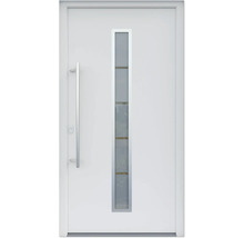 Haustür mit Glaseinsatz und Griff