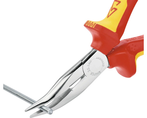 Knipex Spitzzange zum Greifen eines Metallstifts