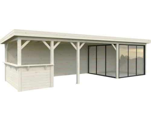 Holz Gartenhaus mit Fenster und Überdachung