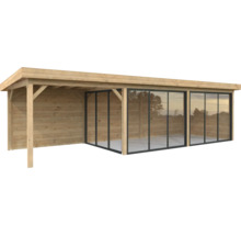 Holz Pavillon mit Glasfront