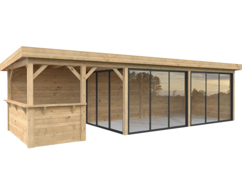 Holz Gartenhaus mit Fenster und Theke