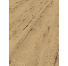 Helle Laminatbodenfläche mit Holzstruktur für den Innenbereich.