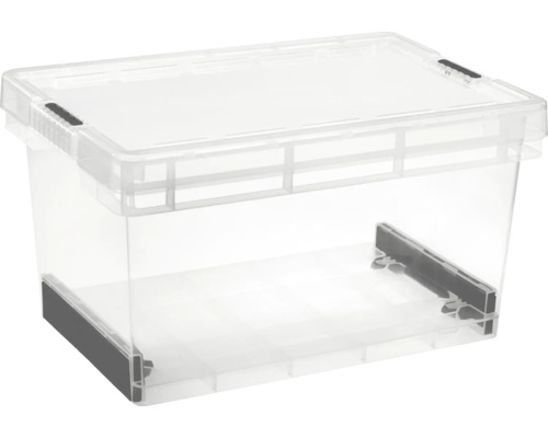 Aufbewahrungsbox Tontarelli EVOLUTION 60 x 31 x 40 cm, 45 l Fassungsvermögen, mit Deckel, transparent, 1 Stk.