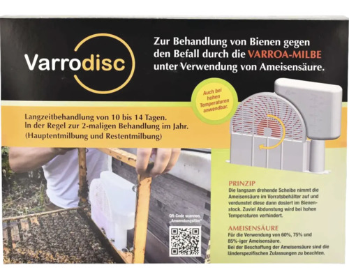 Varrodisc zur Behandlung von Bienen gegen Varroa Milben mit Ameisensäure