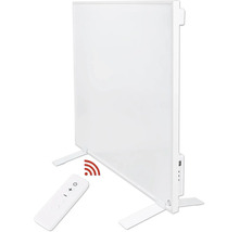 Weißer Heizkörper mit Fernbedienung