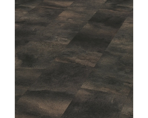 Nahaufnahme von Vinylbodenplatten in Steinoptik.