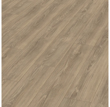 Nahaufnahme von Laminatboden in Holzoptik