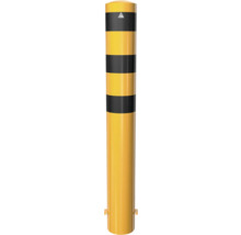 Stahlrohrpoller Ø 193 x 3,6 mm ortsfest, zum Einbetonieren gelb / schwarz mit Dreikantverschluss oder Profilzylinderschloss