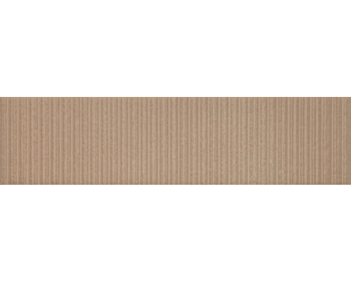 Steingut Wandfliese Van coto 3D 7,5x30 cm braun matt Wellpappe Textur