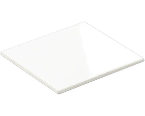 Steingut Wandfliese Form & Style 19,8x19,8 cm weiß glänzend Weiße Keramikfliese