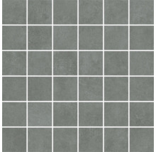Quadratische, graue Mosaikfliesen für Wand und Boden