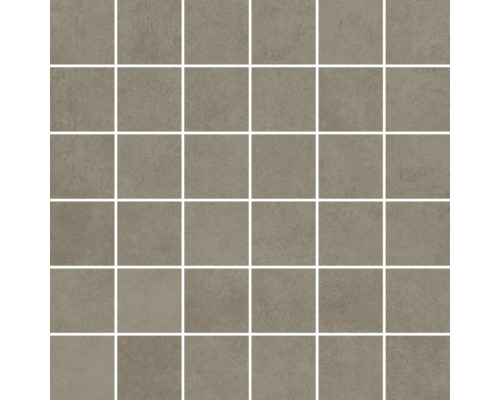 Mosaik Feinsteinzeug Mirava Manhatten Taupe 30x30 cm matt Fliesenmuster mit quadratischen, steinartigen Fliesen