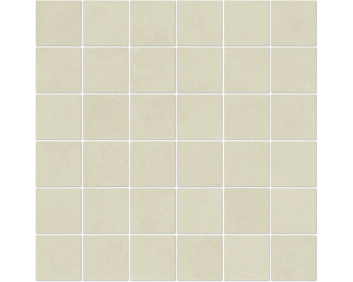 Mosaikfliesen aus Keramik, beige, quadratisch angeordnet