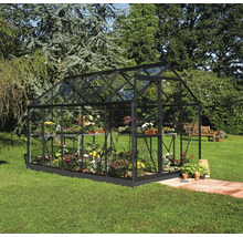 Gewächshaus mit Pflanzen im Garten