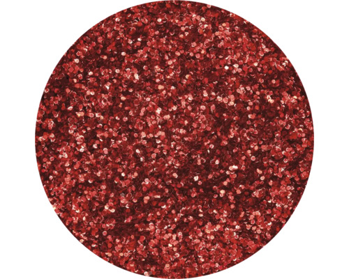 Kreis gefüllt mit rotem Glitzer