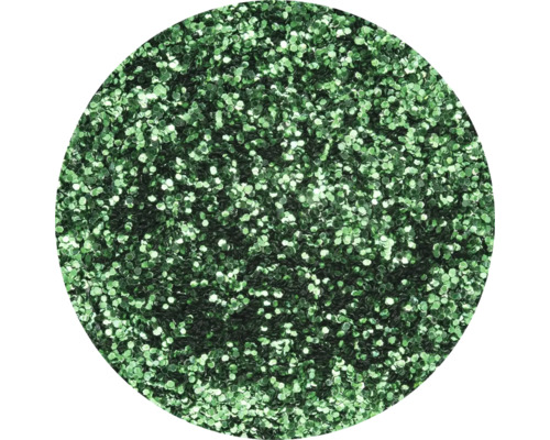 Grüner Glitzer in Kreisform
