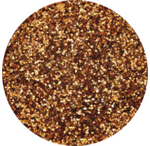 Nahaufnahme von goldenem Glitzerstaub