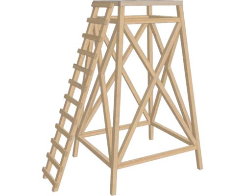Hochsitz aus Holz mit Leiter