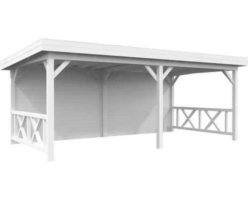 Holzcarport mit Flachdach