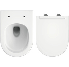 Hänge-WC und WC-Sitz aus Keramik