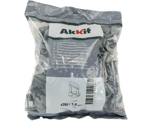 Packung Akkit Nivelliersystem Keile, 250 Stück, 1,5 Millimeter