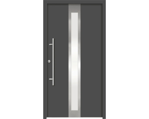 Haustür mit Glaseinsatz und Griff
