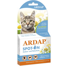 ARDAP Spot-on gegen Zecken und Flöhe für Katzen bis 4 kg, Packung mit drei Tuben