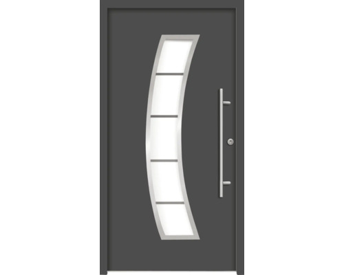 Haustür mit Glaseinsatz und Griff