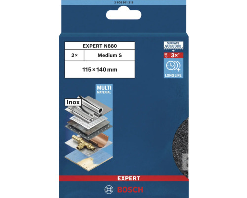 Bosch Expert N880 Schleifblattset, Körnung mittel, 115x140 Millimeter