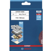 Bosch Expert N880 Schleifvlies sehr fein, 115 x 140 Millimeter, 2 Stück