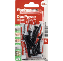 Fischer Dübel DuoPower 8x40 mit Schrauben, 10 Stück
