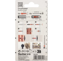 Verpackung Fischer Dübel DuoPower 8 x 40 S Ind
