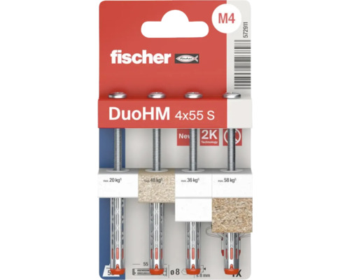 Fischer DuoHM 4x55 S Metalldübel im Blister