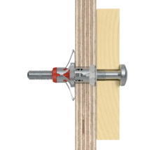 Hohlraumdübel mit Schraube in Holzplatten