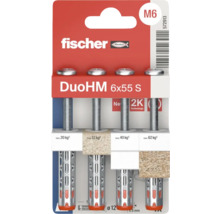 fischer DuoHM 6x55 S Dübel mit Schrauben, 4 Stück