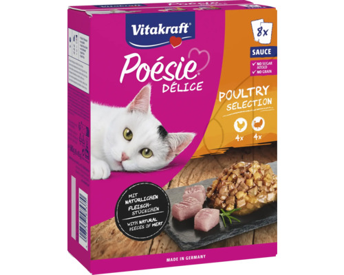 Katzenfutter nass Vitakraft Poésie Délice Poultry Selection 8x85 g Vitakraft Poésie Délice Geflügel Selection Katzenfutter, 8er Pack