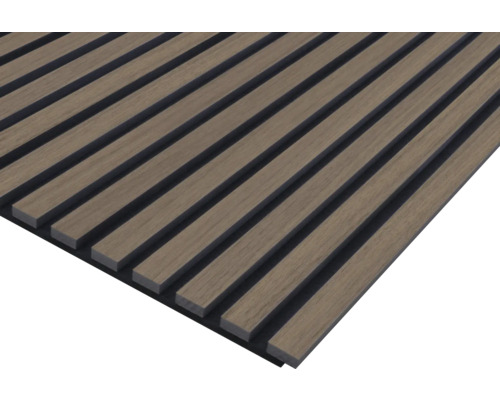 Akustikpaneel Walsnuss Echtholz Furnier 2600 x 572 x 19 mm Akustikpaneel mit Holzrippen zur Wandgestaltung