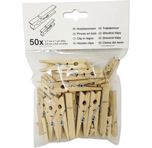 Packung mit 50 Holzklammern