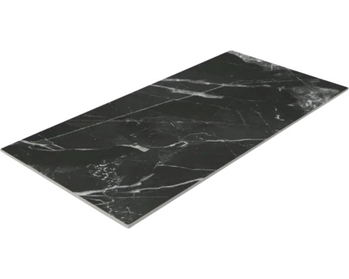 Schwarze Fliese mit Marmoroptik
