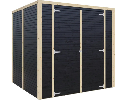 Geräteschuppen aus Holz mit Doppeltür