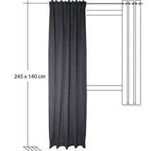 Gardine mit Ösen, Größe 245 mal 140 cm