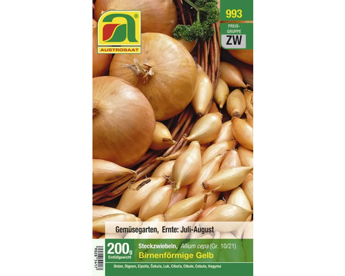 Austro Saat Steckzwiebeln, Birnenförmige Gelbe, 200 Gramm