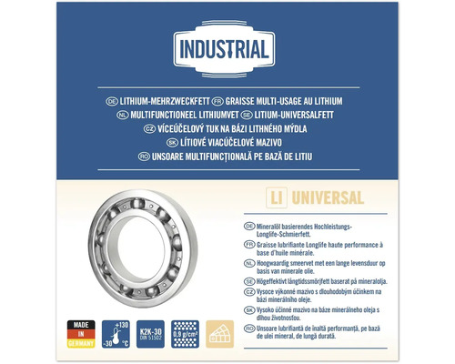 Universalfett Industrial 5 L Industrielles Lithium Mehrzweckfett mit Mineralölbasis für lange Lebensdauer