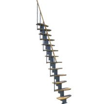 Freitragende Treppe mit Holzstufen und Stahlkonstruktion