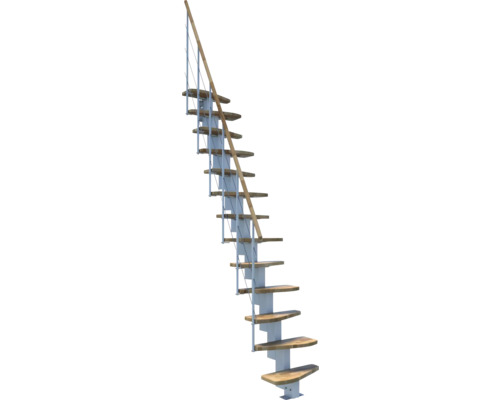 Raumspartreppe mit Holzstufen und Geländer