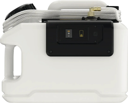 Tragbarer Reiniger mit Schlauch und Bedienelementen