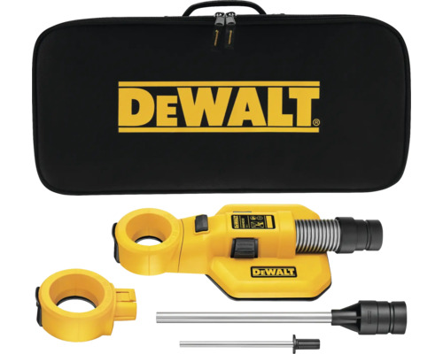 Absaughaube DeWalt DWH050-XJ, für SDS-max Bohren, bis Ø 52 mm, für Kernbohrungen DeWalt DWH050 Durchgangsbohrer Set mit Tragetasche